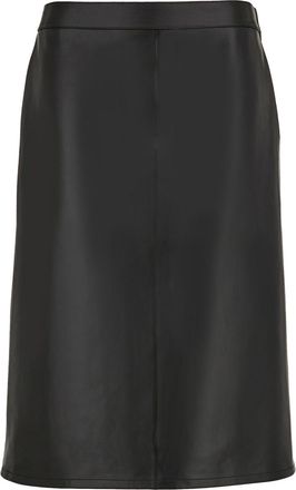 Ferragamo A-line suede skirt - women - Nubuck Leather - 40 - Black
