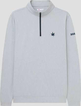 Boast Mens Greenwich Quarter Zip Sweatshirt In Cloud Heather