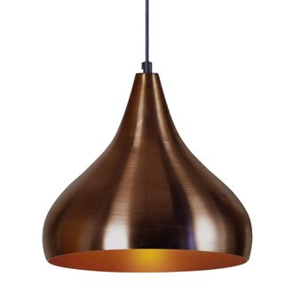 Tosel Suspensi&oacute;n metal Alt.85cm negro ;Pantalla: bronze cobre