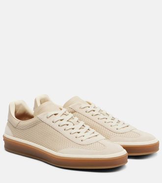 Loro Piana Zapatillas Tennis de piel con ante