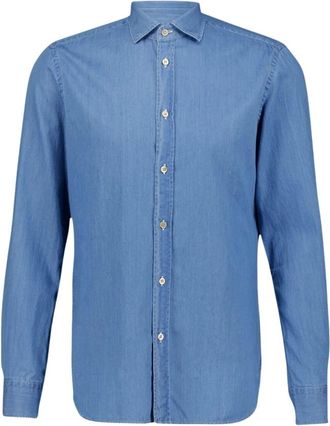 Boglioli Heren, Overhemden, Blauw, Maat: 3XL Katoen