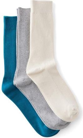 Cotton On Mens 3 Pack Easy Socks in Bone Grey Marle Deep Teal at Nordstrom