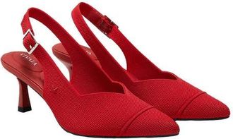 Vivaia Addison Pointed-Toe Slingback Sandals in Ruby Red at Nordstrom, Size 7.5