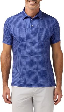 Mizzen+Main Versa Trim Fit Cobalt Diagonal Dot Polo at Nordstrom, Size X-Large