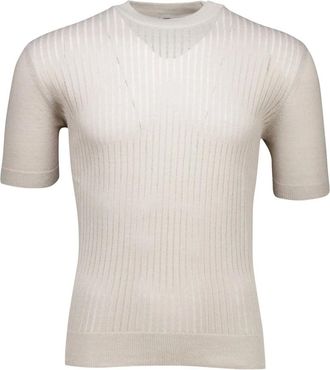 HUGO BOSS Truien & Vesten, Heren, Beige, L, Cr&egrave;me T-shirt