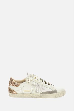 Premiata Womens Stevend 8059 Glitter Sneaker In White