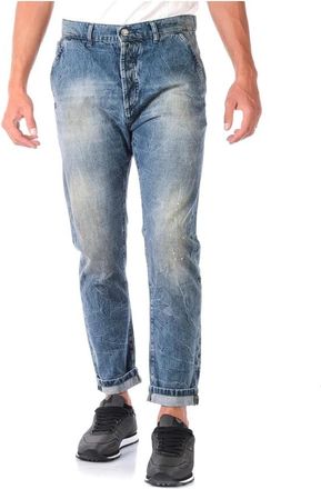 Daniele Alessandrini Jeans - Heren - Slim Fit Jeans - Blauw - W30 - Katoen - Jeans