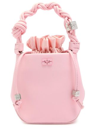 Ganni Bou Mini Grained Leather Bucket bag - Pink - One Size