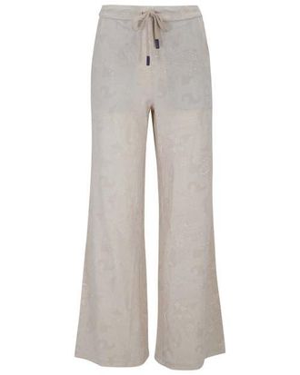 Lords of Harlech Paisley Explosion Womens Wide-Leg Pant in Paisley Explosion Ivory at Nordstrom, Size X-Large 31