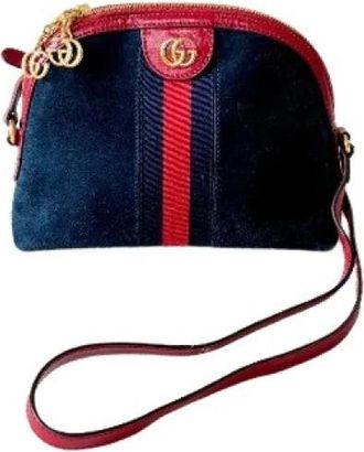 Gucci Pre-owned Ophidia Cross Body Bag - Dames - Vintage Schoudertas - Blauw - ONE Size - Leer - Vintage