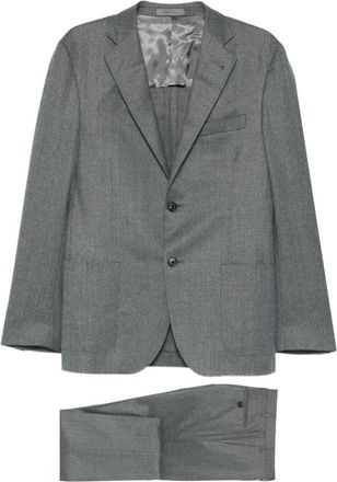 Corneliani Kostuums, Heren, Grijs, XL, Wol, Single-Breasted Pak