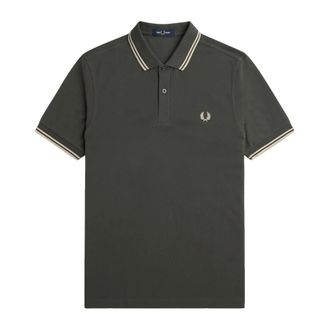 Fred Perry Polo Shirts, male, Green, Size: S Twin Tipped Polo M3600