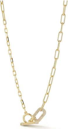 Glaze Jewelry 14K Over Silver Cz Toggle Necklace