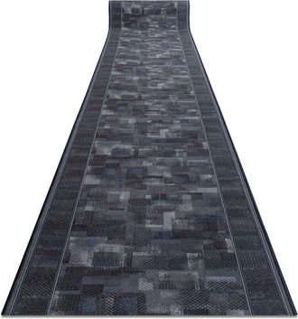 RugsX Rugsx - Alfombra De Pasillo Con Refuerzo De Goma Tribe Antracita 67cm Grey 67x660 Cm