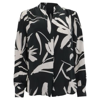BOSS Boss Banora Print Blouse in Black Silk