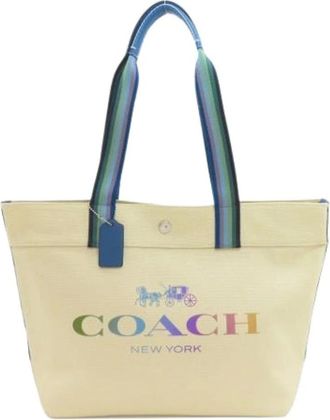 Coach Pre-owned Tote Bags, female, Beige, Size: ONE SIZE Pre-owned Tote Bag