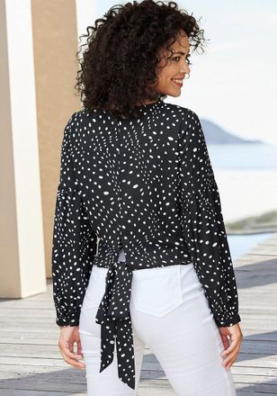 Lascana Womens Dot Print Long Sleeve Blouse
