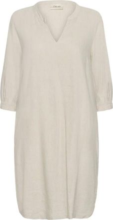 Cream Kleedjes, Dames, Beige, S, Leer, Cremilia Korte Kimono