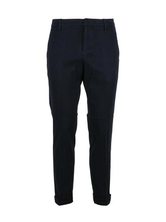 Dondup Blue Gaubert Tailored Stretch Cotton Trousers