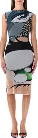 Ottolinger Julien Ceccaldi Printed Bodycon Midi Dress