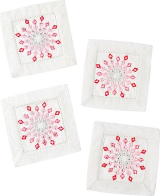 Tiramisu Set Of 4 The Aurora Mirrored Cocktail Napkins