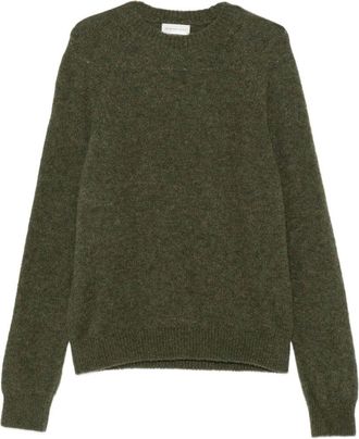 Dries Van Noten Fine-Knit Silk And Nylon Sweater With Classic Crew Neckline