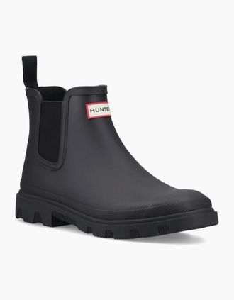 Hunter Mens Downpour Chelsea Mens Wellingtons - Black - Size: 12