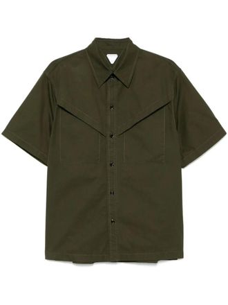 Bottega Veneta Light Cotton Twill Short Sleeved Shirt