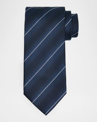 Tom Ford Men & apos;s Linen Diagonal Stripe Tie