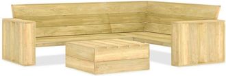 vidaXL Juego de muebles de jardín 2 piezas madera de pino impregnada Vidaxl