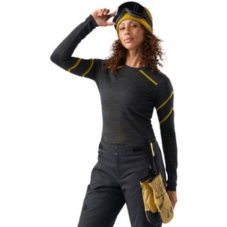 Smartwool Womens Intraknit Thermal Merino Crew Base Layer Top Gray XS