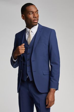 Antique Rogue Mens Bright Blue Slim Jacket - Size 38 Regular