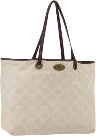 Celine Pre-owned Tote Bags, female, Beige, Size: ONE SIZE Pre-owned Vintage Canvas Tote Bag