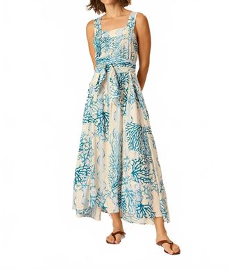 Natalie Martin Jasmine Maxi Dress In Coral Wave