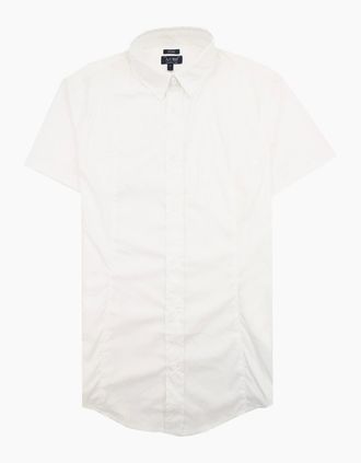 Armani Jeans Mens Armani Jeans Collar Aj Logo S/s Shirt White - Size: 44/Regular