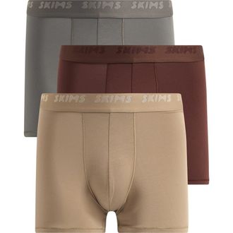 SKIMS 3-Pack 3-Inch Stretch Modal Boxer Briefs in Desert Multi at Nordstrom, Size X-Small