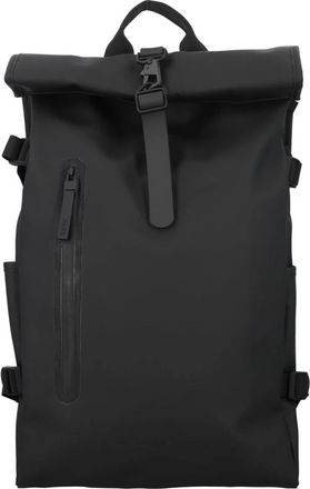 Rains Rolltop Rugzak Handtas - unisex - Rugzakken - Zwart - ONE Size - Polyester - Tassen
