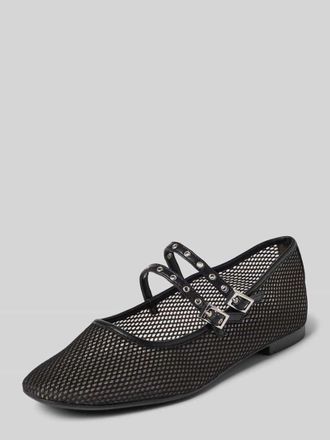 Tamaris Tamaris Ballerinas in Mesh-Optik mit Dornschlie&szlig;e in Black, Gr&ouml;&szlig;e 37