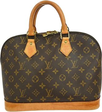 Louis Vuitton Alma Handbag Monogram Canvas Brown Canvas Handbag (Pre-Owned)