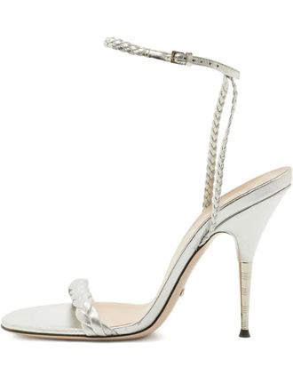Gucci braided ankle-strap sandals - Silver