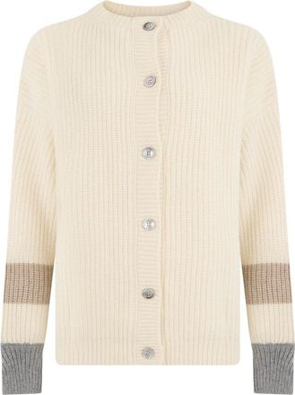 Moorer Alexis Cardigan - Knitwear - Mujer - Beige - S
