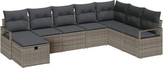 vidaXL Sofa Set with Cushion 5 pcs Poly Rattan vidaXL