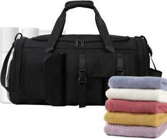 Generic Womens Overnight Bags | Water Sport Bag | Organizer Outdoor For Clothing Shoes Towels Indoor Travel, blackone, se beskrivning
