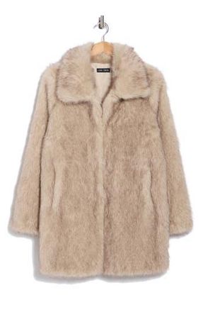 Love Token Victoria Faux Fur Coat in Taupe at Nordstrom Rack, Size X-Large