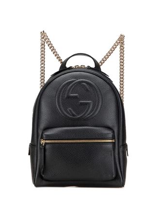 Gucci 2000-2015 Pebbled Calfskin Soho Chain backpack - women - Calf Leather - One Size - Black