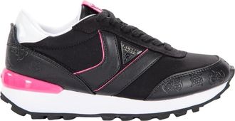 Guess Samsin Low Sneaker - Dames - Sneakers - Zwart - 38 EU - Leer - Schoenen