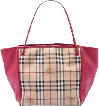 Burberry Pre-owned Vintage Tote - Dames - Vintage Handtas - Veelkleurig - ONE Size - Leer - Vintage