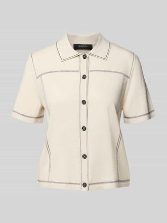 Marc Cain Regular Fit Hemdbluse mit Viskose-Kaschmir-Anteil in Offwhite, Gr&ouml;&szlig;e 34