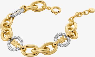 Michael Kors Pav&eacute; Logo Charm Chain-Link Bracelet