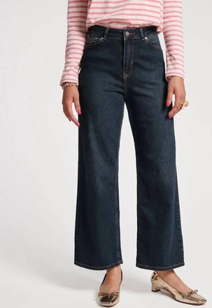 Frances Valentine Ace High Rise Stretch Jeans In Navy Denim